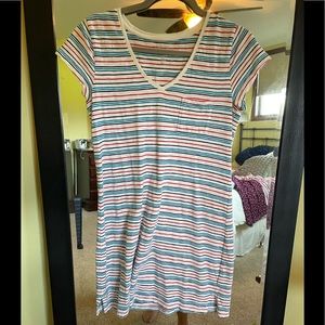 Gap Striped T-Shirt Dress with Pocket
